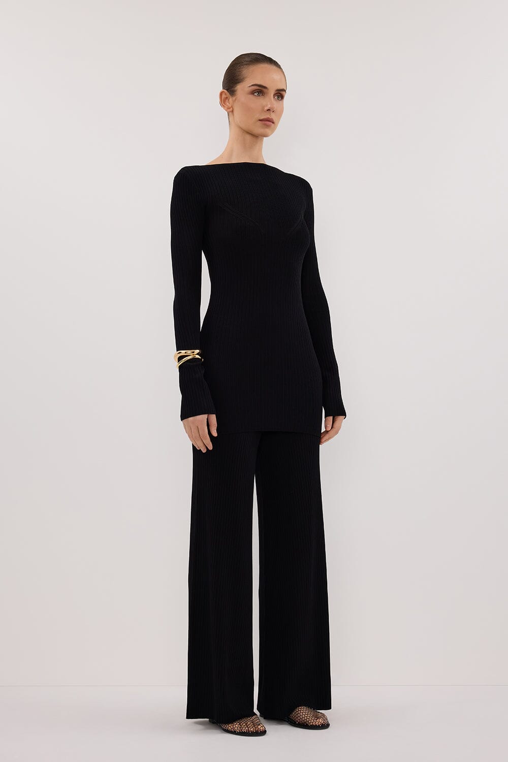 JOY BLACK KNIT PANT Clothing DISSH Boutiques 