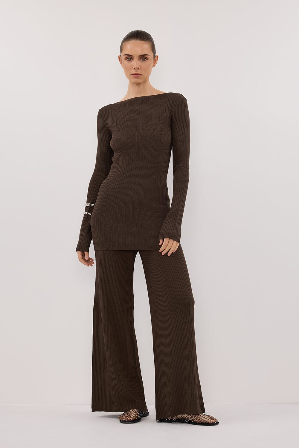 JOY DARK OLIVE KNIT PANT Clothing DISSH Boutiques XS DARK OLIVE 