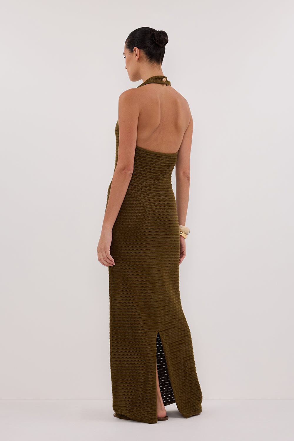 GINA OLIVE HALTER CROCHET DRESS Clothing DISSH Boutiques 