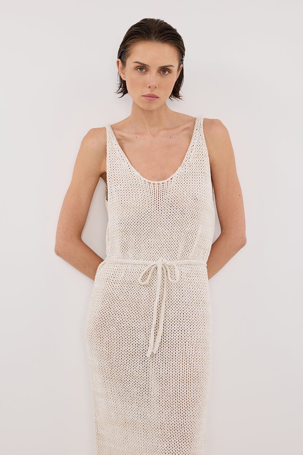 HEIDI CREAM MARLE KNIT MAXI DRESS Clothing DISSH Boutiques 