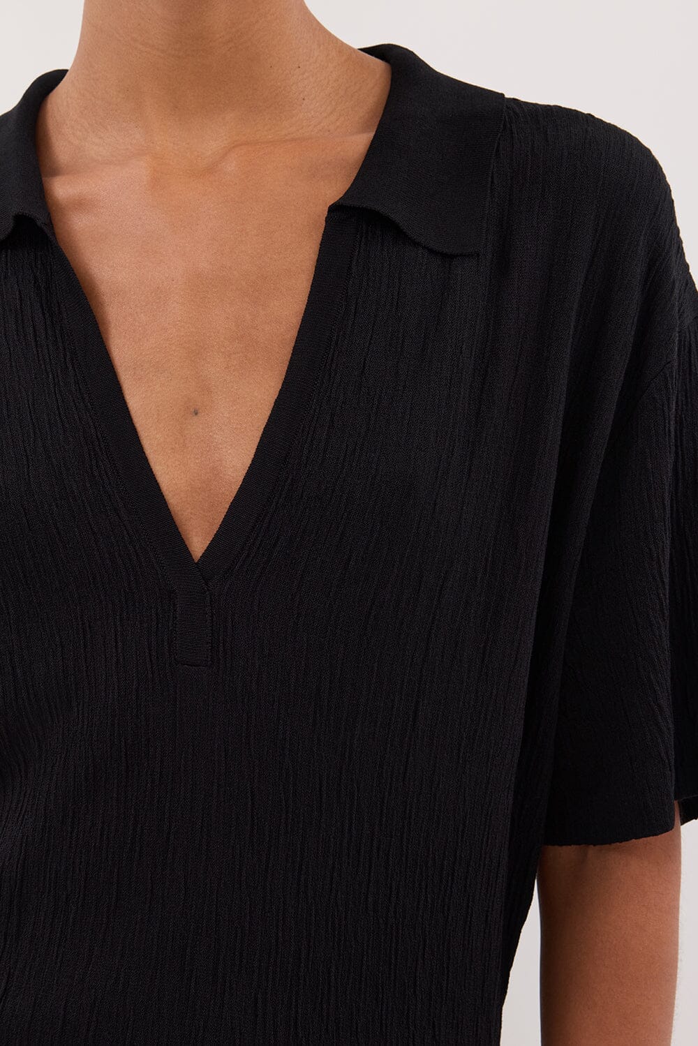 ALIAS BLACK POLO KNIT MIDI DRESS Clothing DISSH Boutiques 