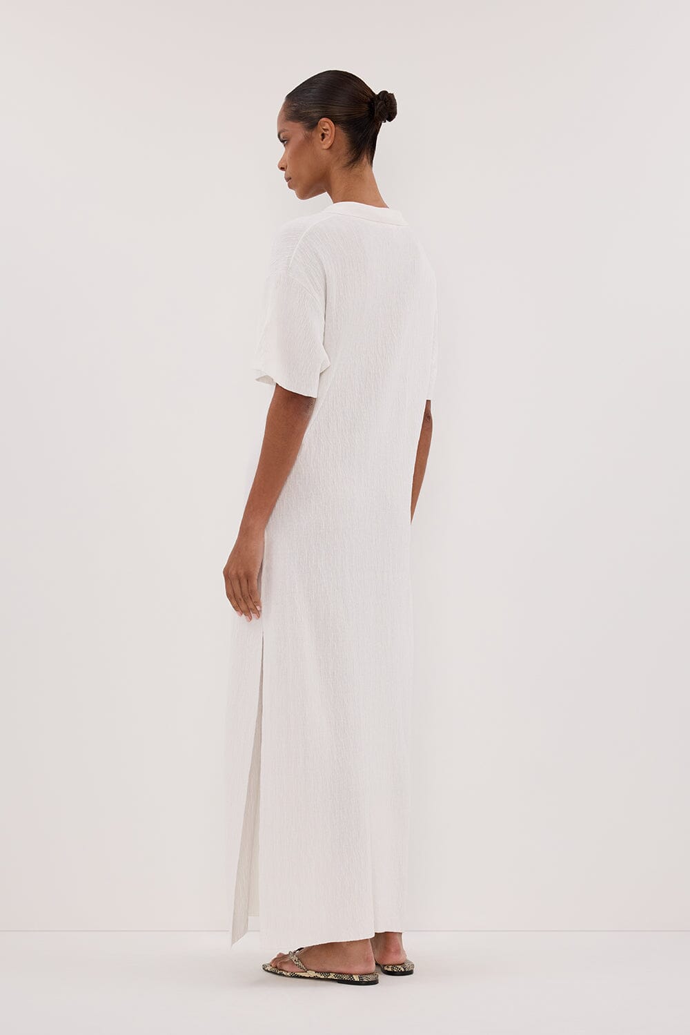 ALIAS WHITE POLO KNIT MIDI DRESS Clothing DISSH Boutiques 