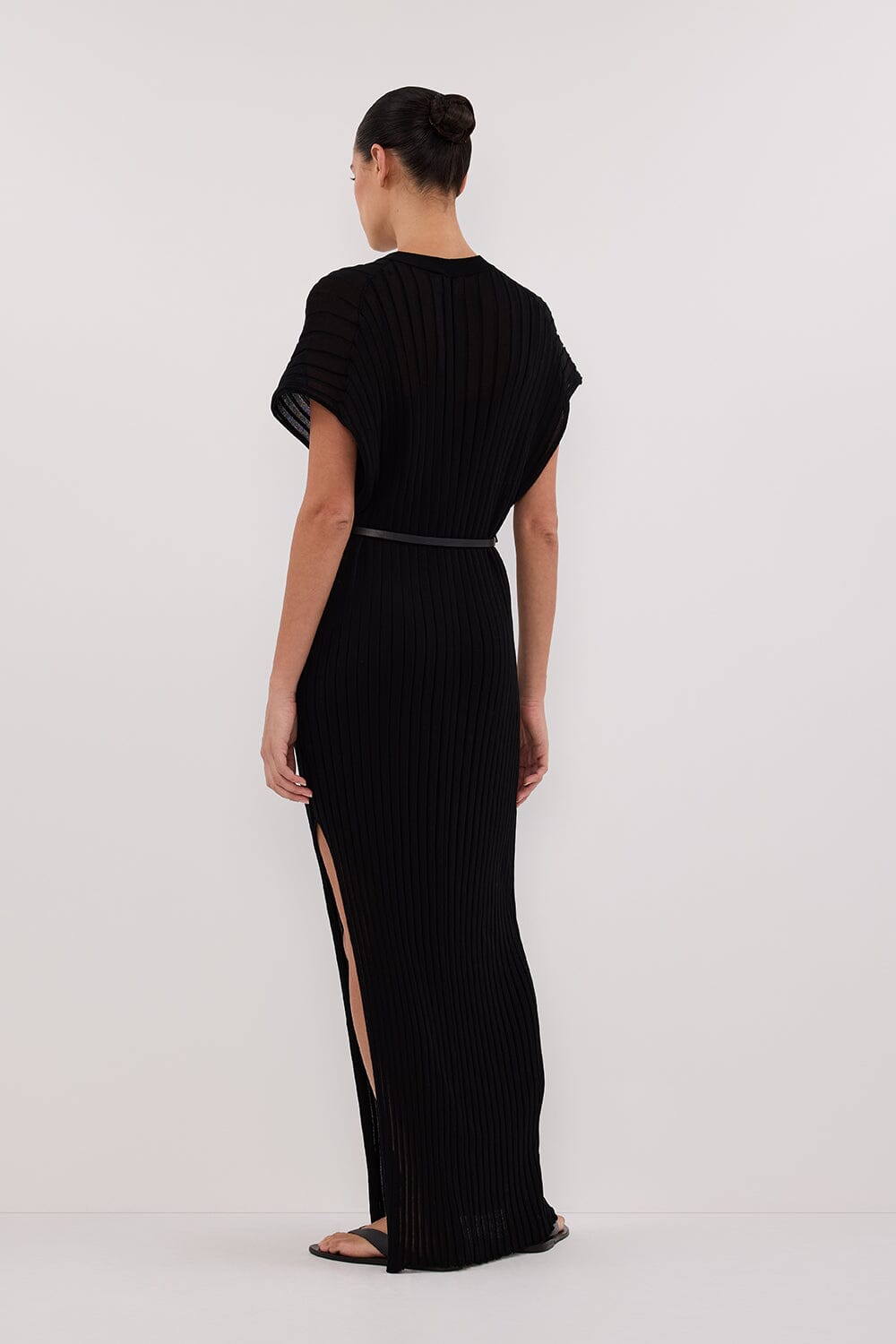 JADE BLACK KNIT MAXI DRESS Clothing DISSH Boutiques 