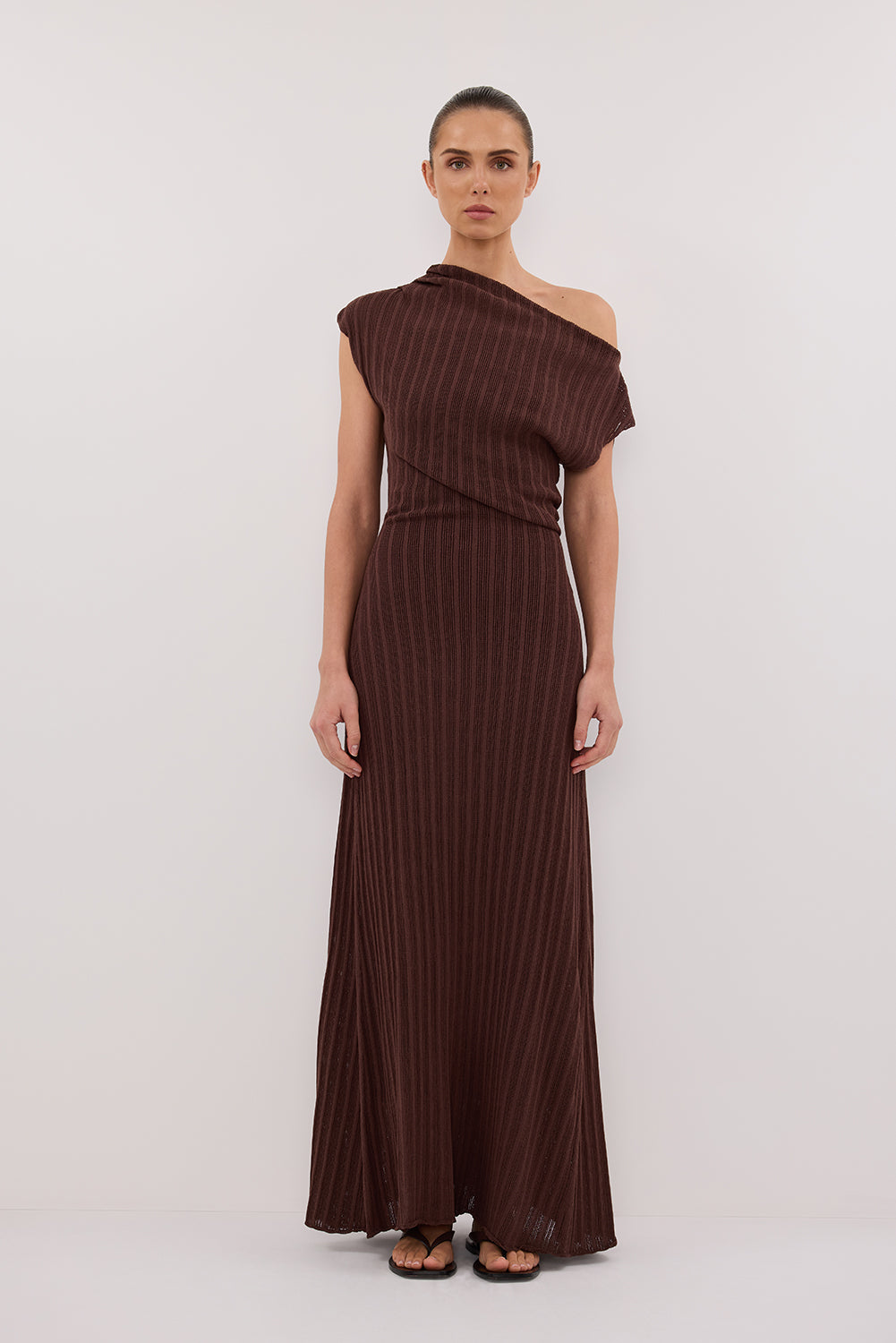 BOWIE WALNUT KNIT MAXI DRESS Clothing DISSH Boutiques XXS BROWN 