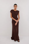 BOWIE WALNUT KNIT MAXI DRESS