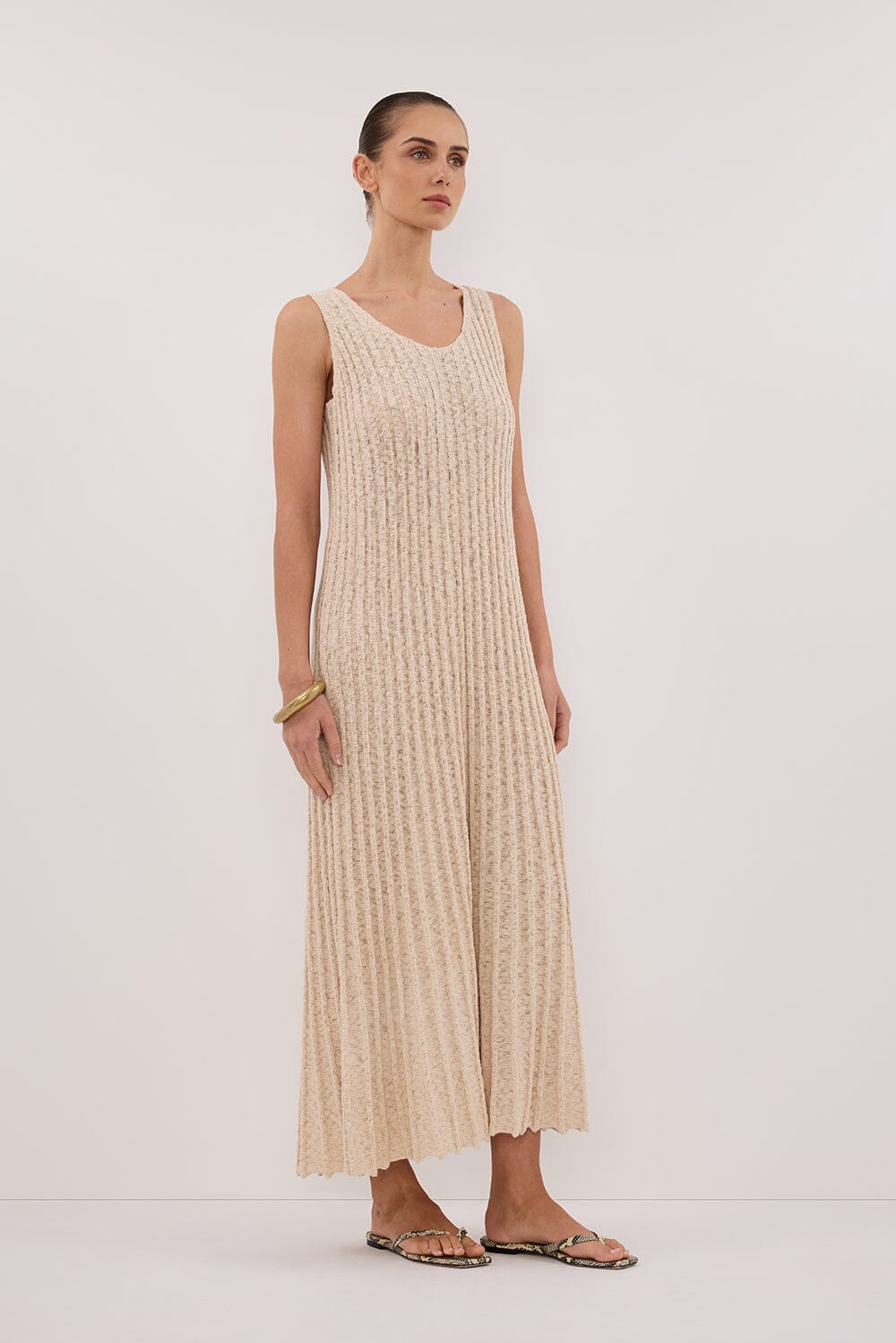 LEN NATURAL KNIT MAXI DRESS Clothing DISSH Boutiques 