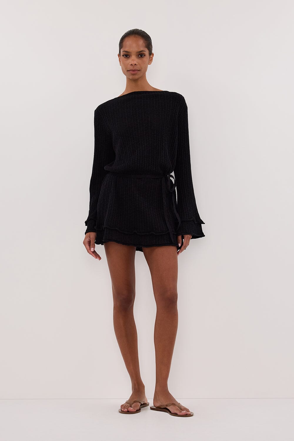 MAX BLACK KNIT MINI DRESS Clothing DISSH Boutiques 