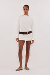MAX IVORY KNIT MINI DRESS