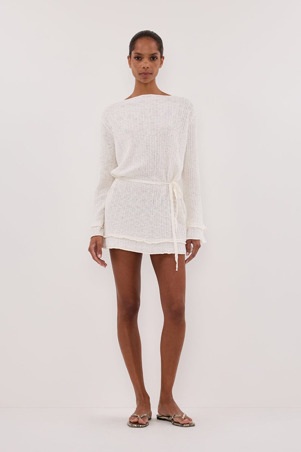MAX IVORY KNIT MINI DRESS Clothing DISSH Boutiques 