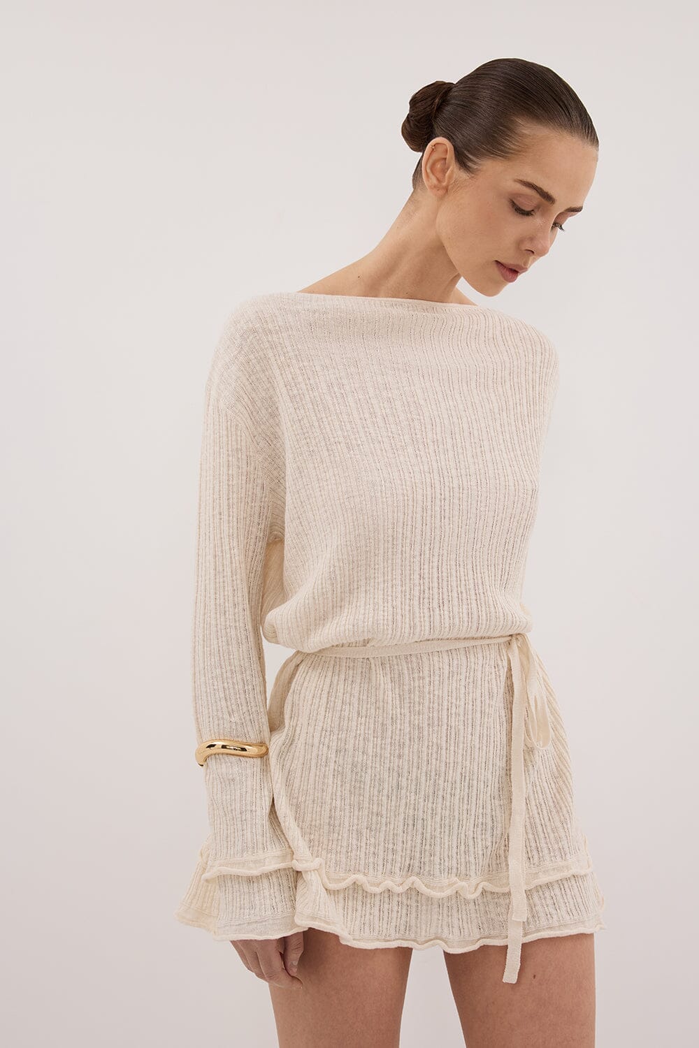MAX NATURAL KNIT MINI DRESS Clothing DISSH Boutiques 