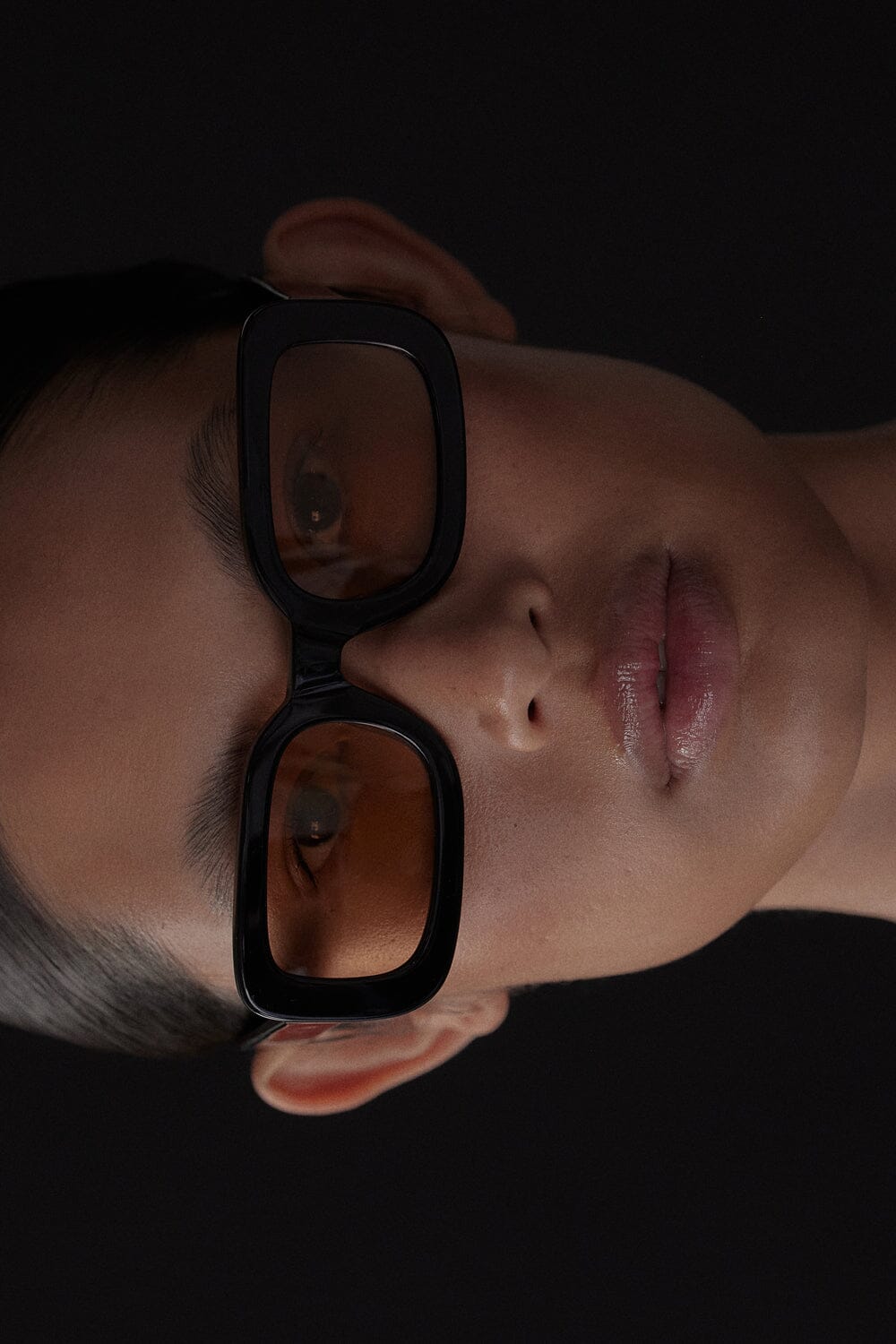 ELISA JOHNSON LEXI GLOSS BLACK LIGHT BROWN LENSE SUNGLASSES Accessories ELISA JOHNSON O/S BLACK 