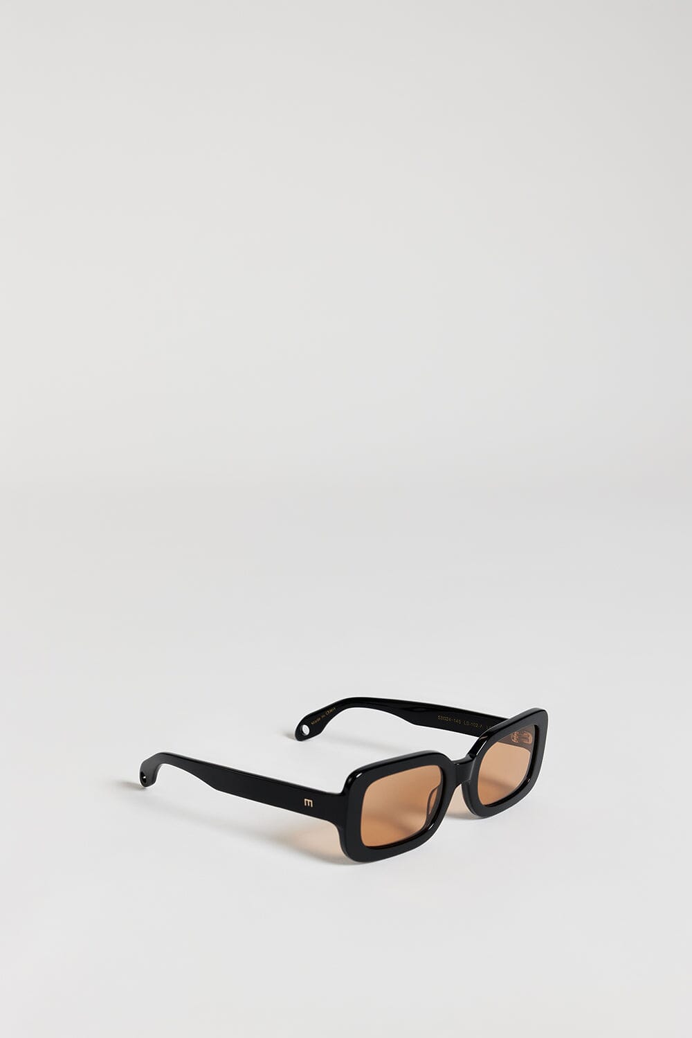 ELISA JOHNSON LEXI GLOSS BLACK LIGHT BROWN LENSE SUNGLASSES Accessories ELISA JOHNSON 