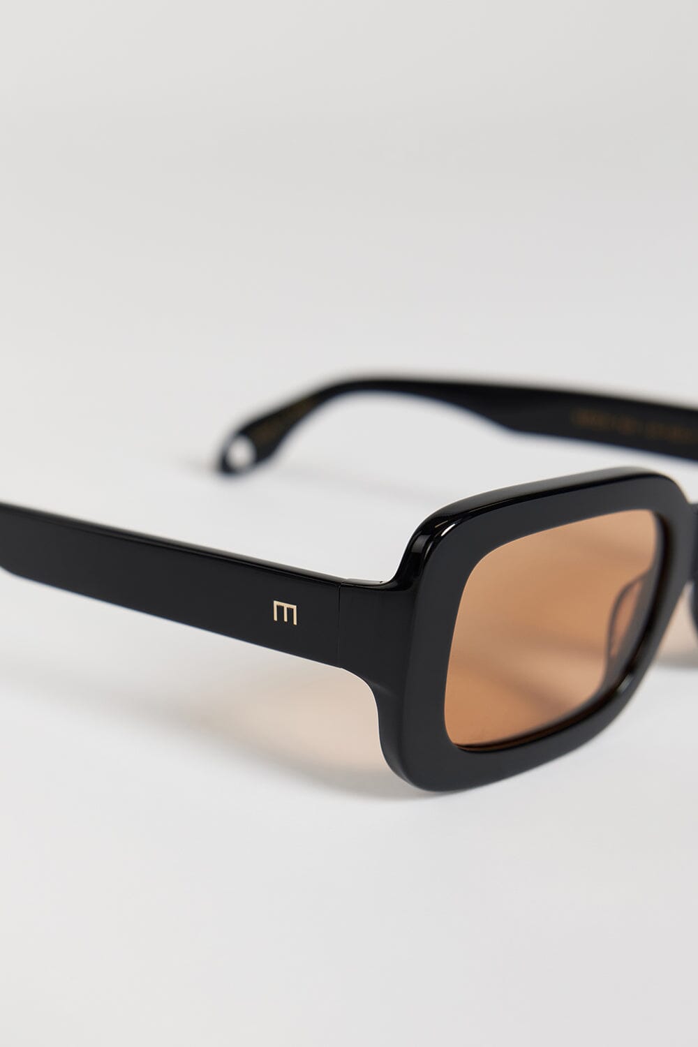 ELISA JOHNSON LEXI GLOSS BLACK LIGHT BROWN LENSE SUNGLASSES Accessories ELISA JOHNSON 