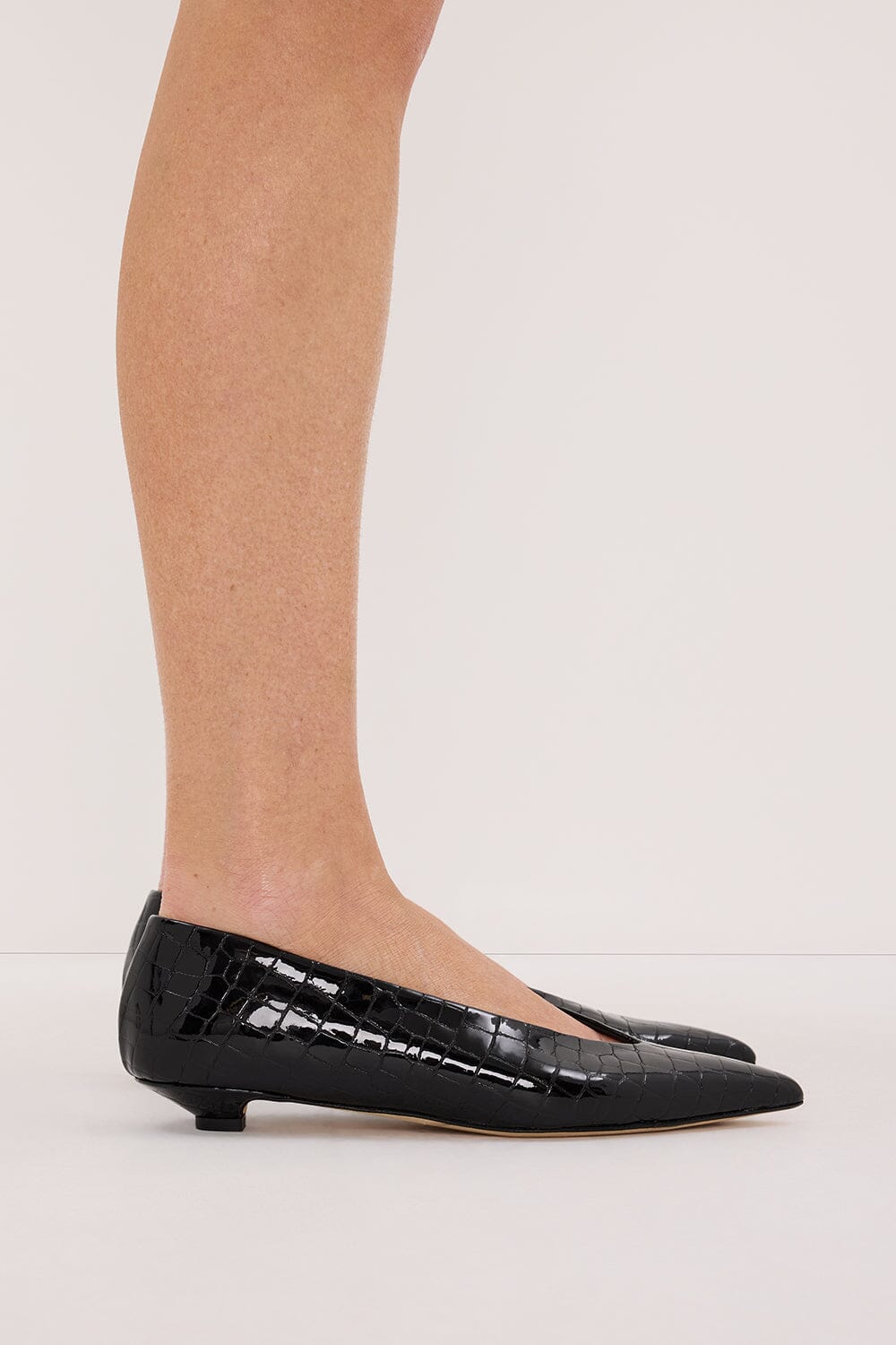 DOF STUDIOS CLAUDIA BLACK CROC HEEL Shoes DISSH Boutiques 