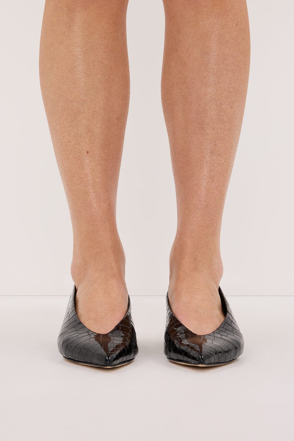 DOF STUDIOS CLAUDIA BLACK CROC HEEL Shoes DISSH Boutiques 