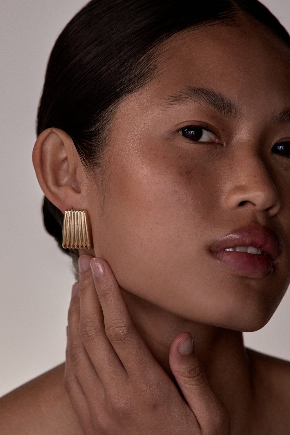 HEAVEN MAYHEM RIBBED GOLD EARRING Accessories HEAVEN MAYHEM O/S GOLD 