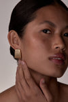 HEAVEN MAYHEM RIBBED GOLD EARRING