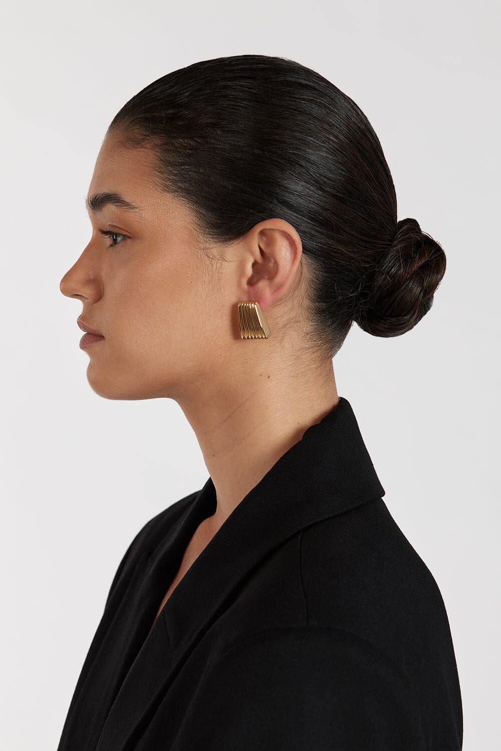 HEAVEN MAYHEM RIBBED GOLD EARRING Accessories HEAVEN MAYHEM 