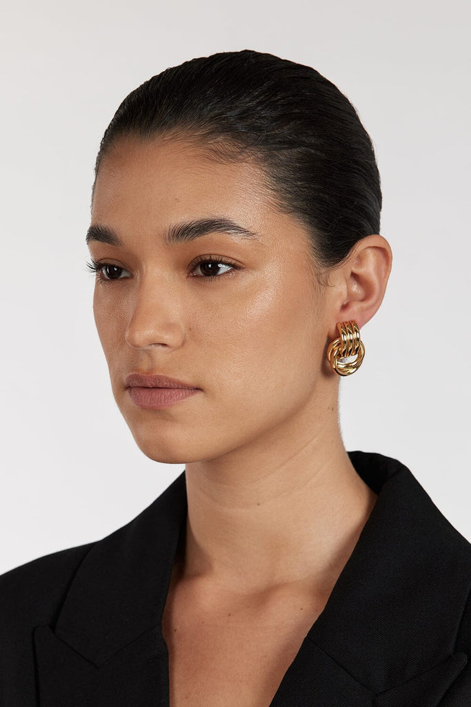 Heaven Mayhem Mini Knot Mixed Metal Earrings main image 0