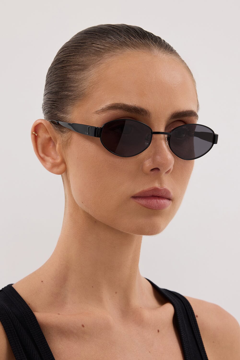 LUV LOU THE BOSTON SUNGLASSES BLACK Accessories DISSH Boutiques 