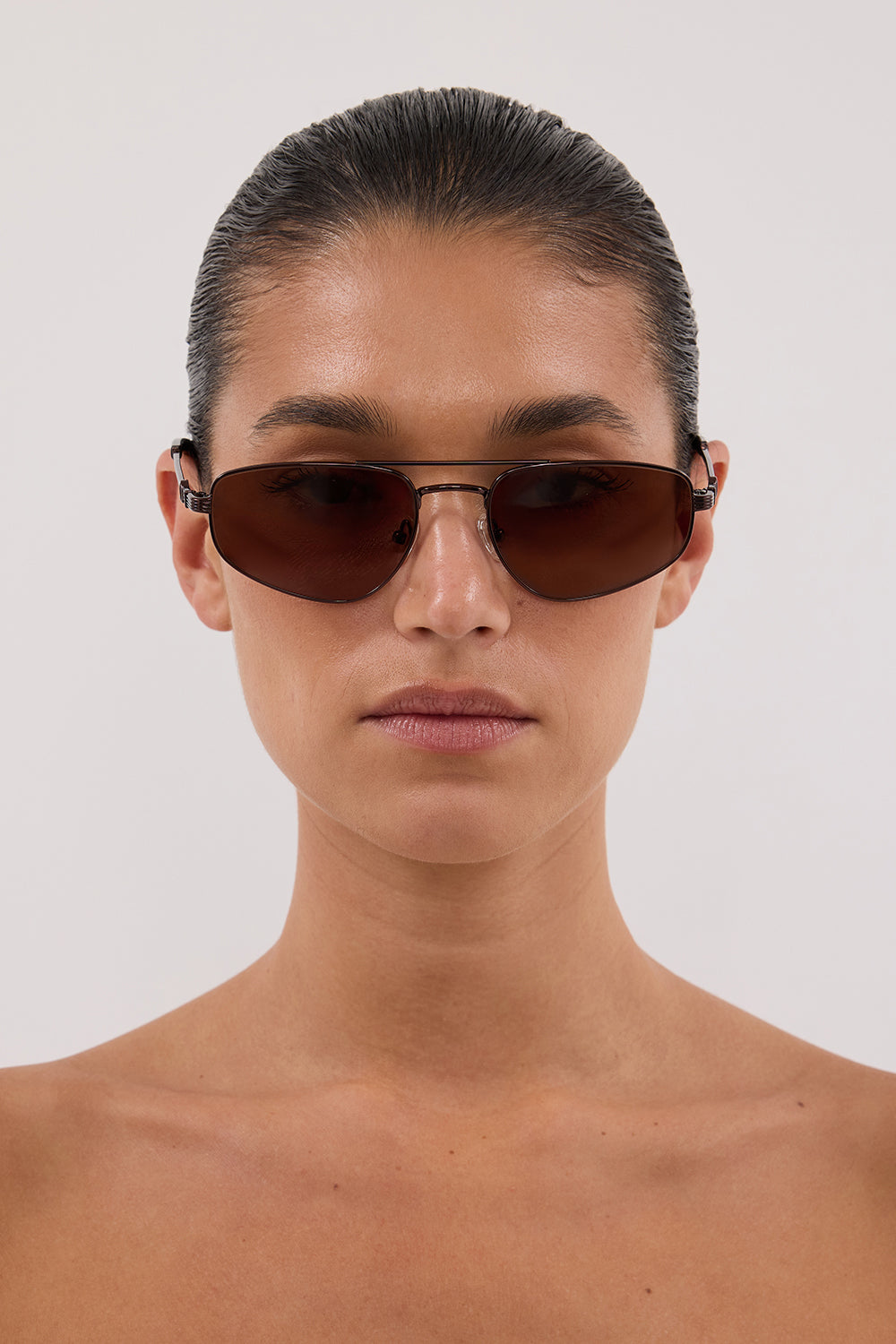 LUV LOU THE HARVEY BRONZE SUNGLASSES Accessories DISSH Boutiques 