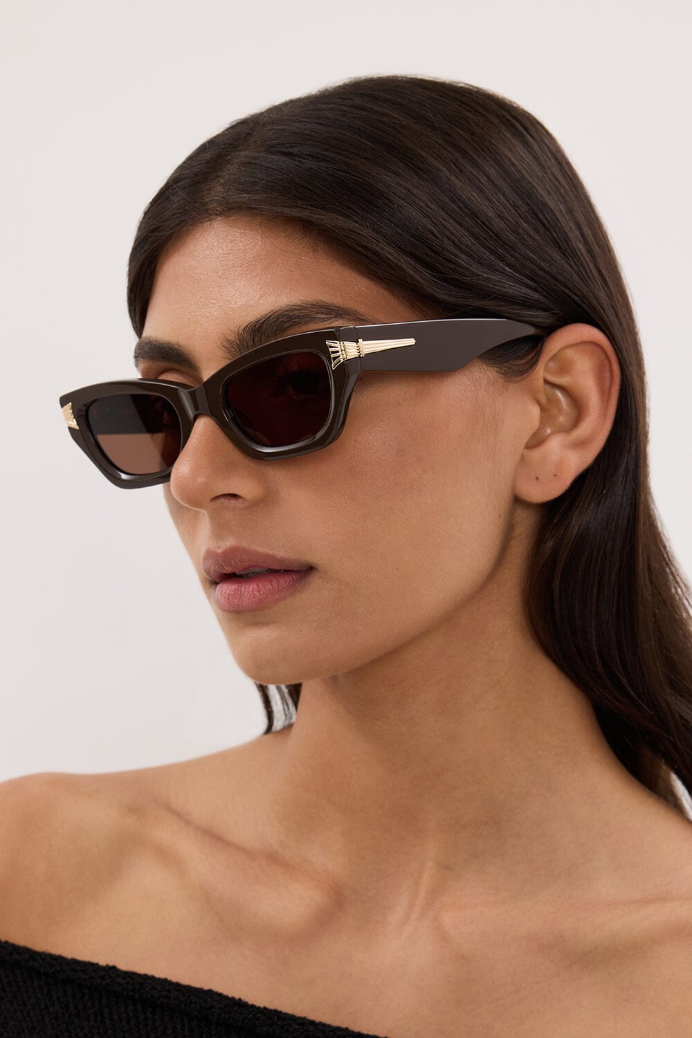 LUV LOU THE CAMERON CHOC SUNGLASSES Accessories LUV LOU 
