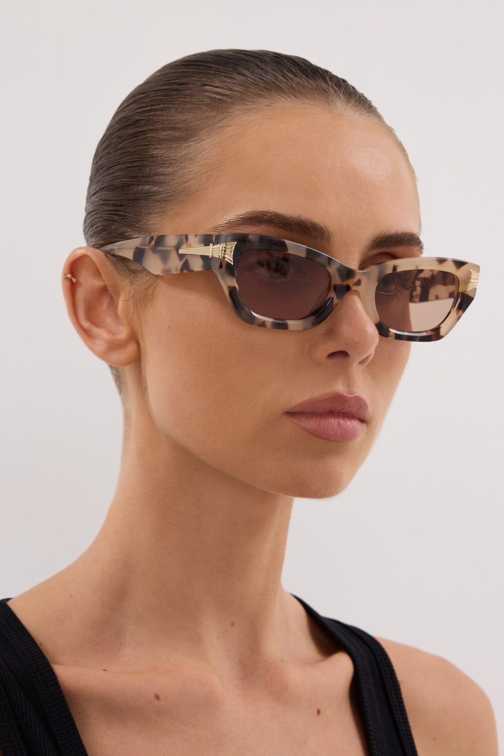 LUV LOU THE CAMERON CREAM TORT SUNGLASSES Accessories LUV LOU 