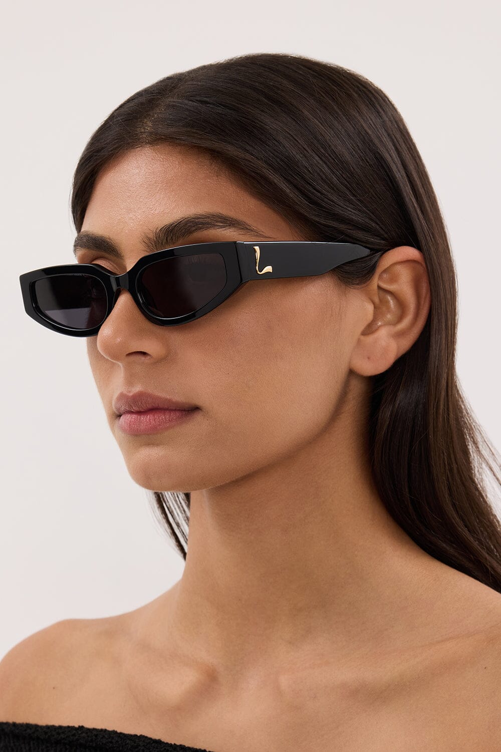 LUV LOU THE HAYLEY BLACK SUNGLASSES Accessories LUV LOU 