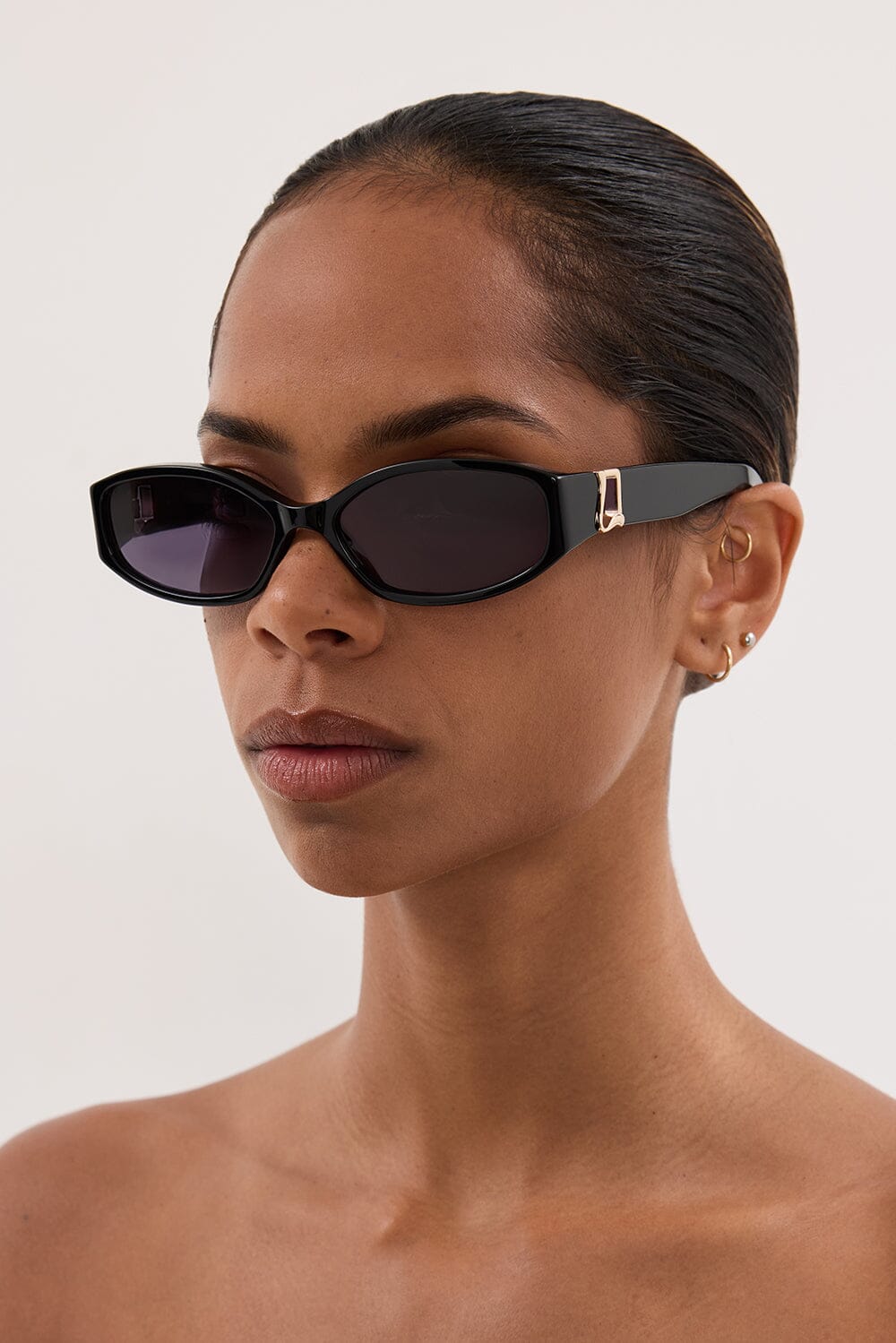 LUV LOU THE LOTTIE BLACK SUNGLASSES Accessories DISSH Boutiques 
