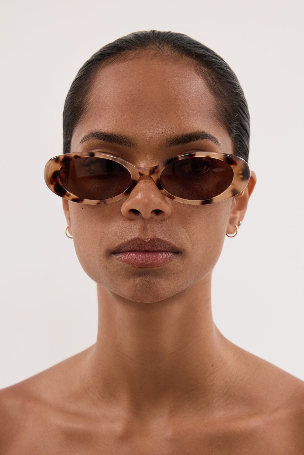 LUV LOU THE MORGAN CREAM TORT SUNGLASSES Accessories DISSH Boutiques 