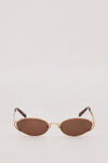 LUV LOU THE PALOMA BROWN MONO SUNGLASSES