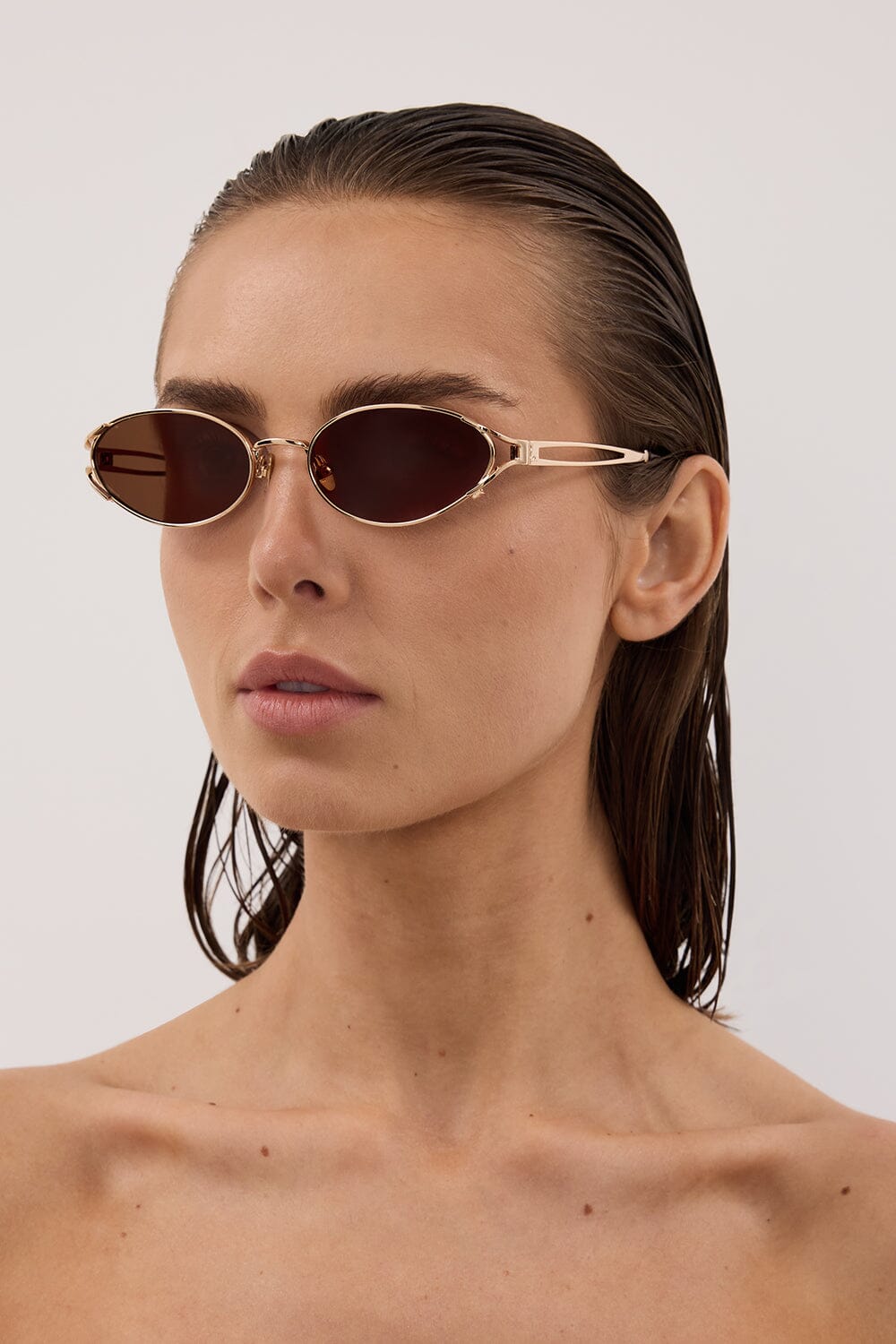 LUV LOU THE PALOMA BROWN MONO SUNGLASSES Accessories DISSH Boutiques 
