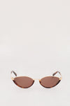 LUV LOU THE LIA GOLD BROWN SUNGLASSES