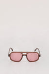 LUV LOU THE BANKS BURGUNDY SUNGLASSES