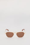 LUV LOU THE CHLOE GOLD SUNGLASSES