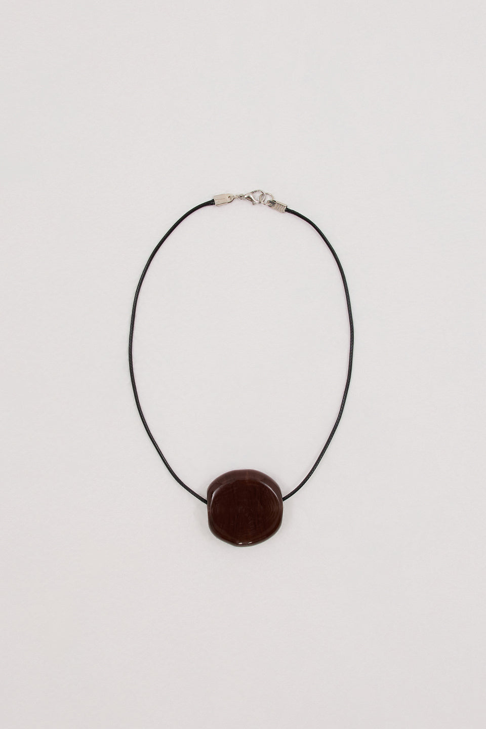 NURI STUDIOS BROWN GLASS CIRCLE NECKLACE