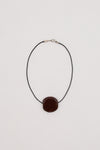 NURI STUDIOS BROWN GLASS CIRCLE NECKLACE