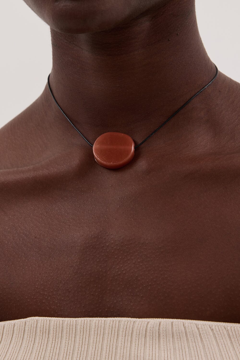 NURI STUDIOS CIRCLE RED NECKLACE Accessories DISSH Boutiques 