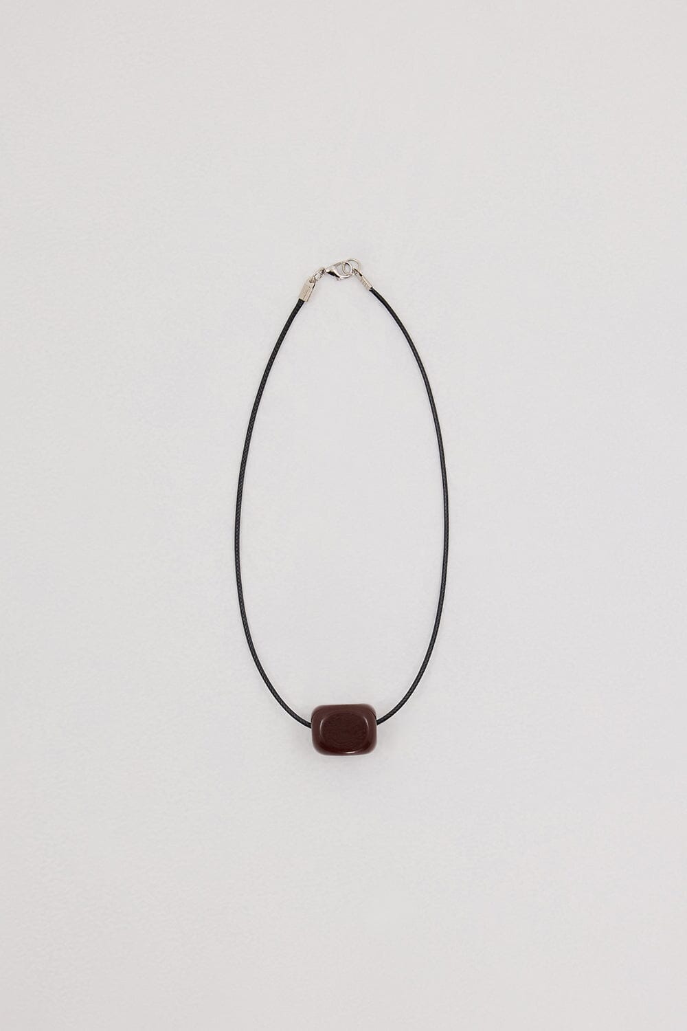 NURI STUDIO GLASS CUBE BROWN NECKLACE Accessories DISSH Boutiques 
