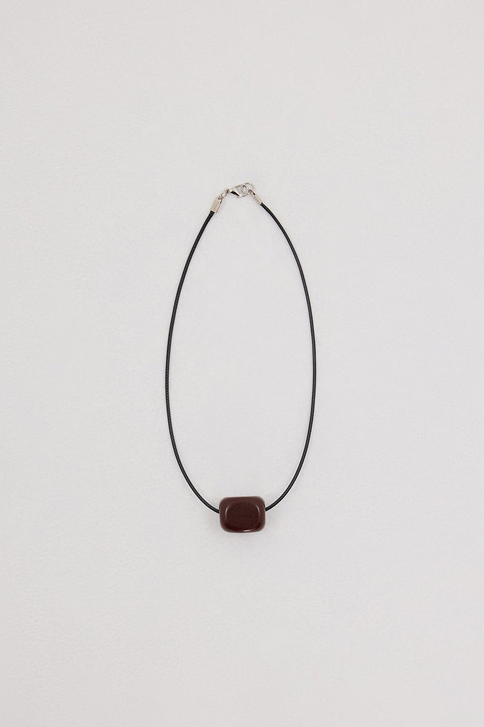 NURI STUDIO GLASS CUBE BROWN NECKLACE Accessories DISSH Boutiques 