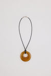 NURI STUDIO AGATE HOOP AMBER NECKLACE