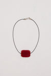 NURI STUDIOS RED RECTANGLE NECKLACE