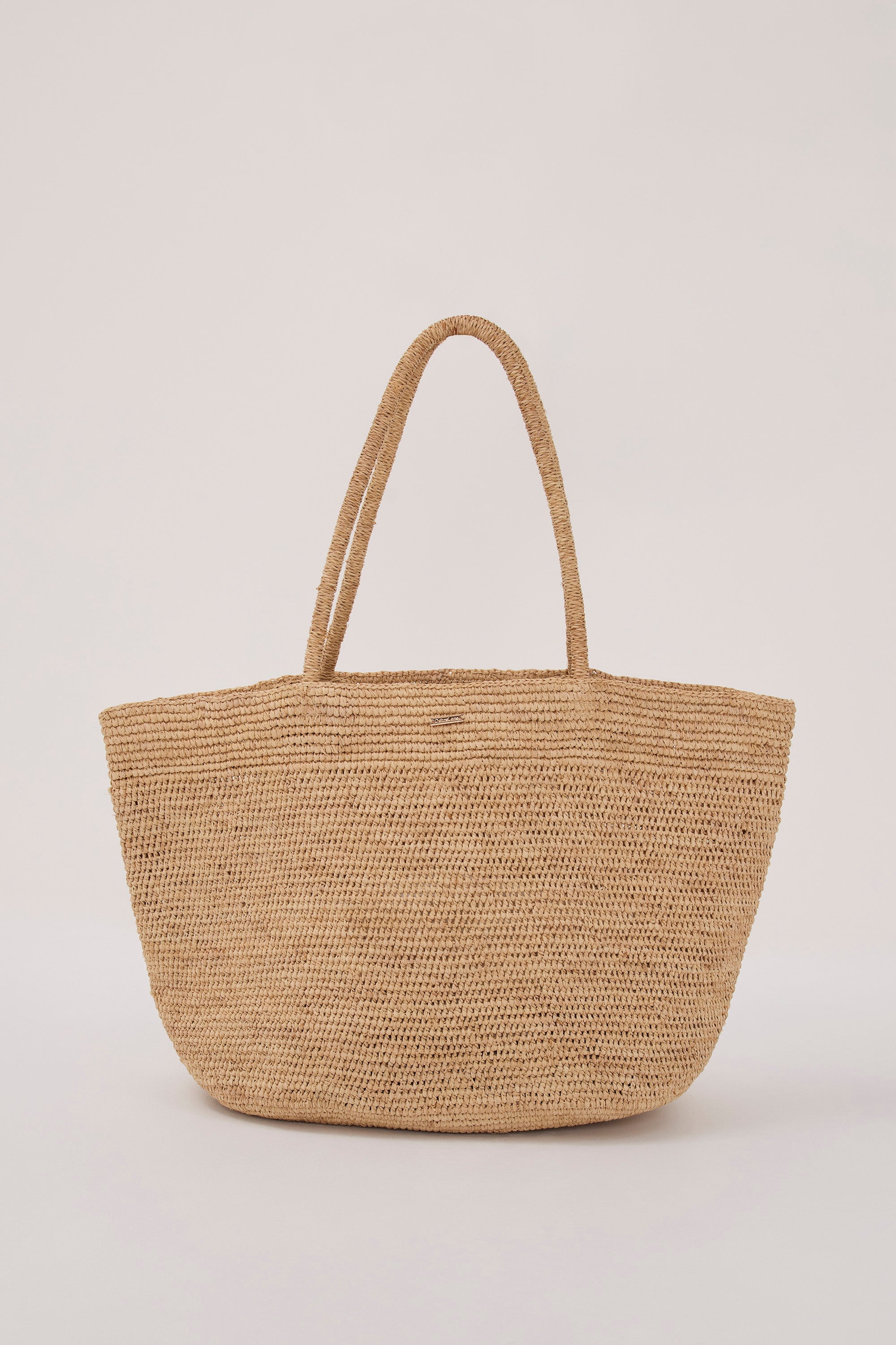 OCHRE LANE NATURAL MAXI RAFFIA TOTE BAG
