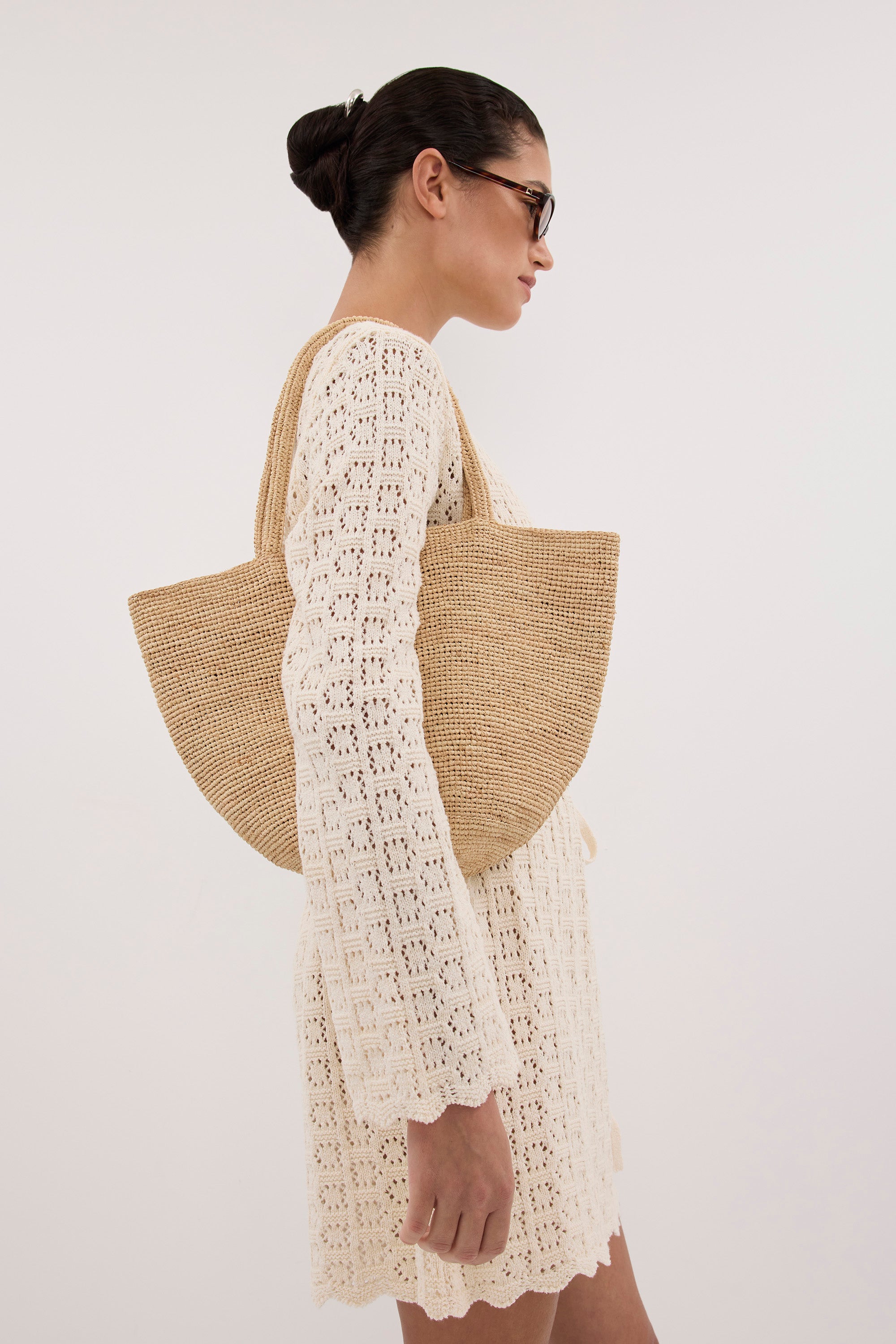 OCHRE LANE NATURAL MINI RAFFIA TOTE