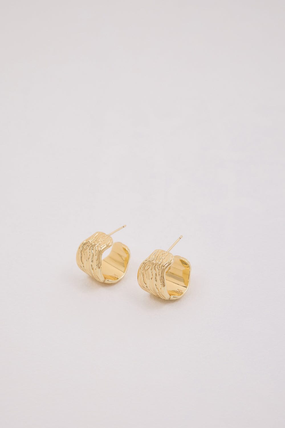 F+H GOLD OYSTER SHELL HOOPS Accessories DISSH Boutiques 