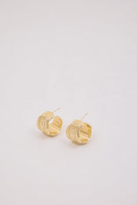 F+H GOLD OYSTER SHELL HOOPS