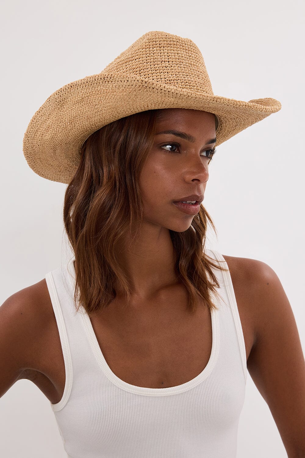 LACK OF COLOR RAFFIA COWBOY NATURAL Accessories DISSH Boutiques 