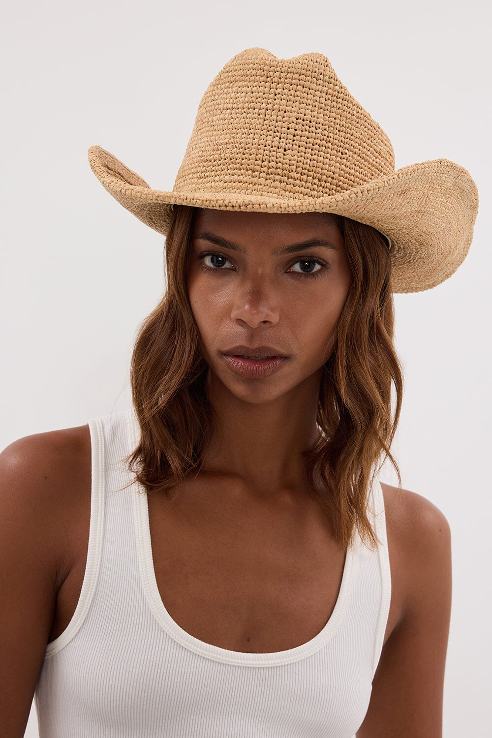 LACK OF COLOR RAFFIA COWBOY NATURAL Accessories DISSH Boutiques 