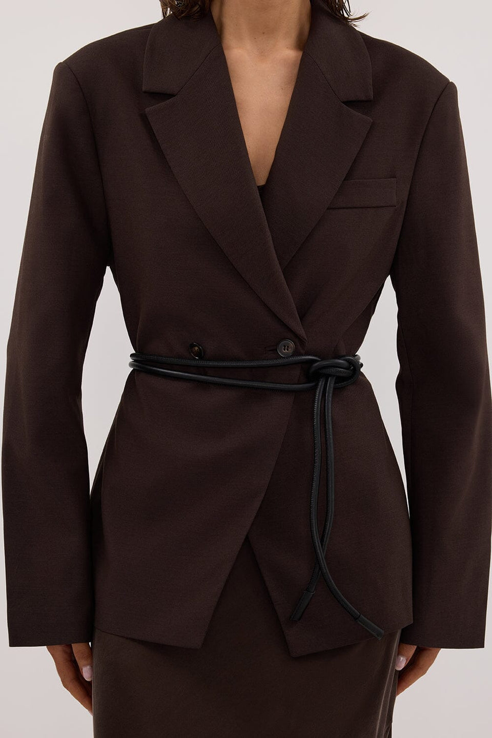 SANCIA THE MATTEO BLACK WRAP BELT Accessories DISSH Boutiques 