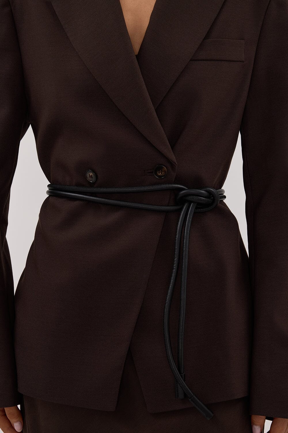 SANCIA THE MATTEO BLACK WRAP BELT Accessories DISSH Boutiques 